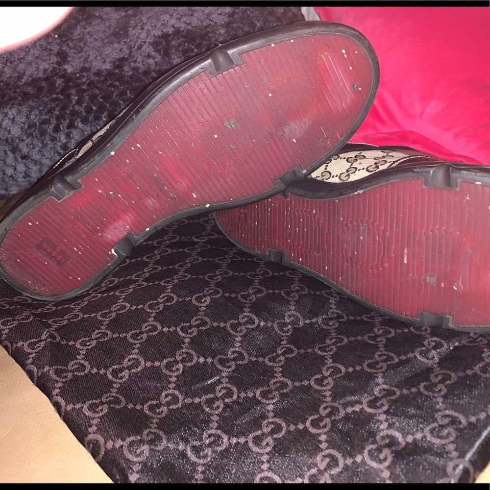 GUCCI FLORENCE MONOGRAM GG SIZE 12 SNEAKERS NEW - Picture 11 of 13